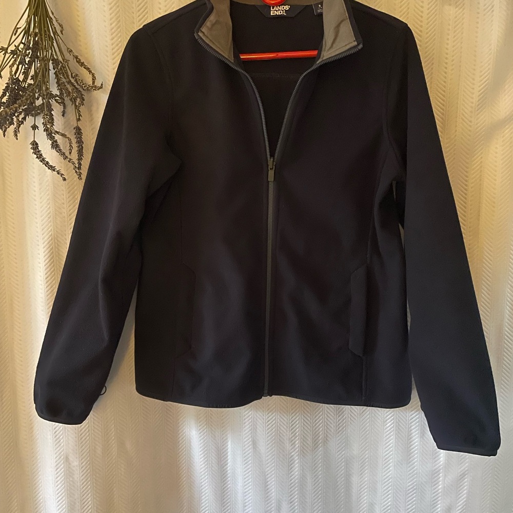 Lands' End Women's Navy Blue Utility Jacket